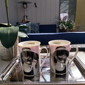 Two Finecasa mugs w/ Holly Golightly Manhattan NY motif.